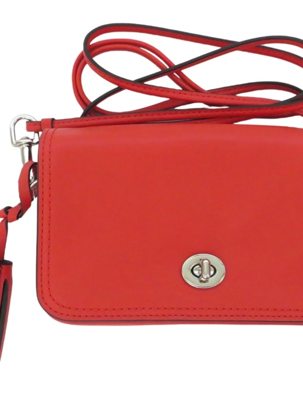 Coach Legacy Leather Carnelian Orange Penny Crossbody Purse 19914 RARE!
